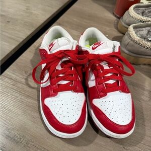 Nike Red and White Sneakers